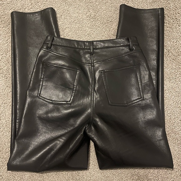 Aritzia Melina Pant - Size 6 - Black - Vegan Leather - LIKE NEW - Picture 2 of 4